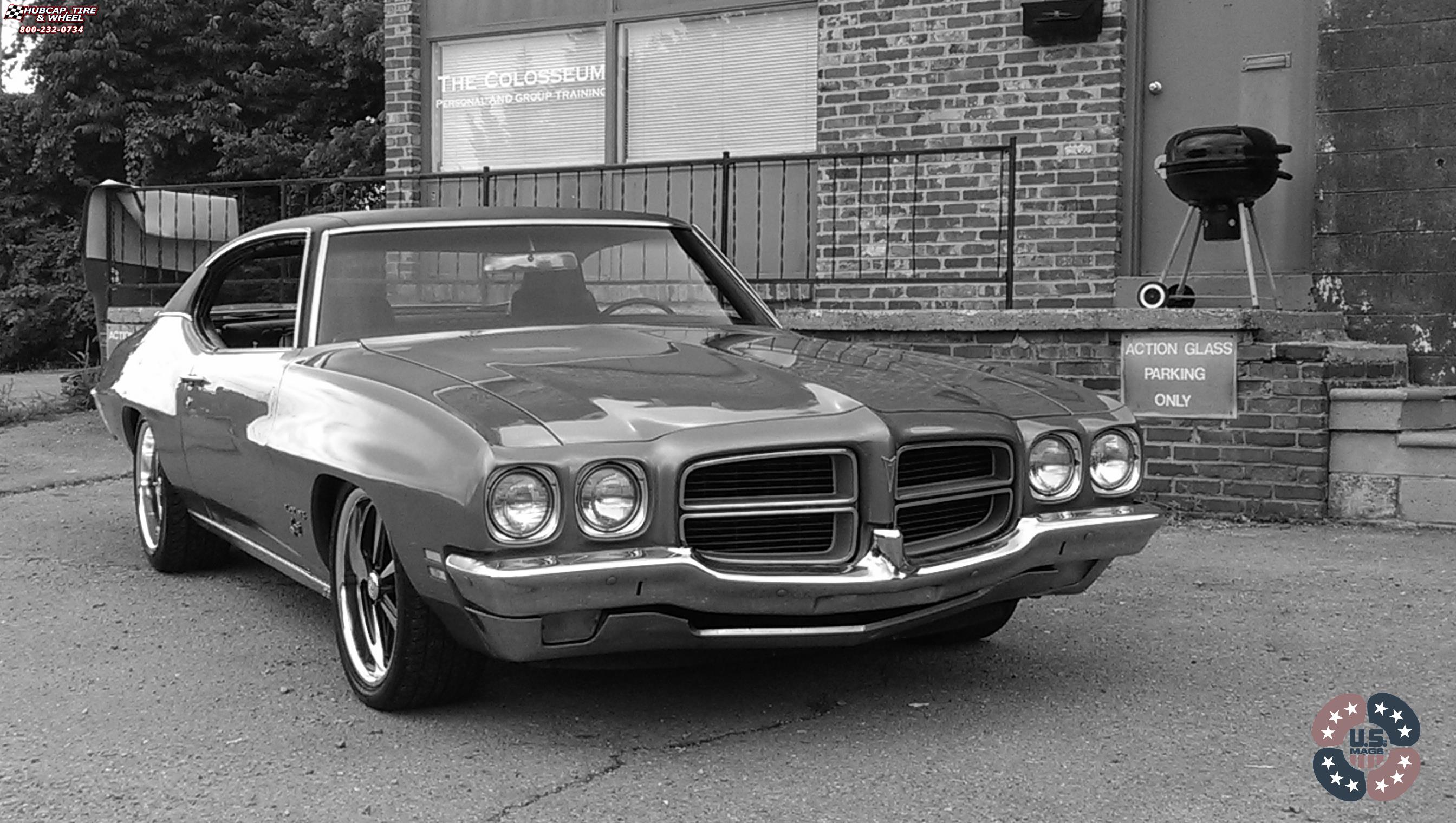 vehicle gallery/pontiac lemans us mags bandit u109 18X8  Black & Machined, Diamond Cut Lip wheels and rims